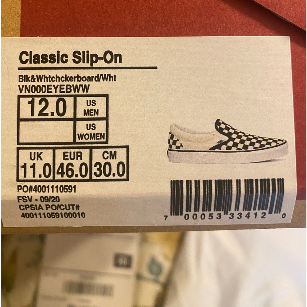 Mens Vans checkerboard slip-on